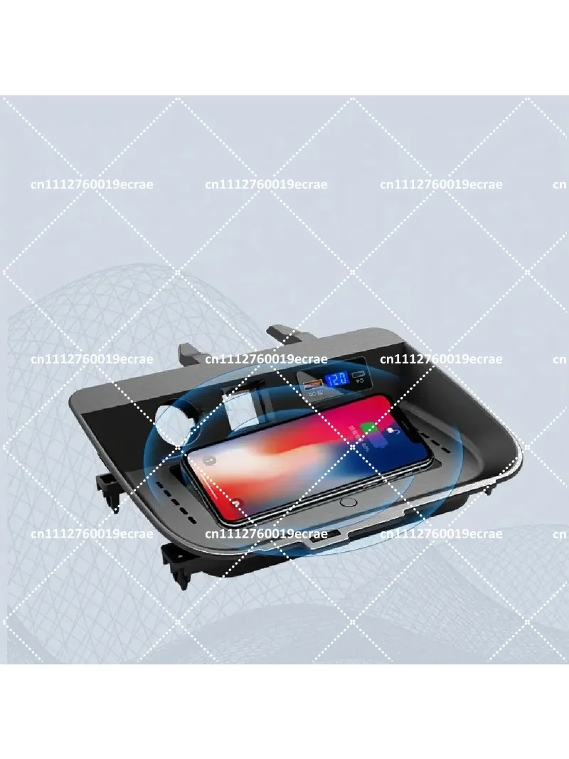 Car Wireless Charger Type-C Fast Charging with Switch for RAV4 20-23