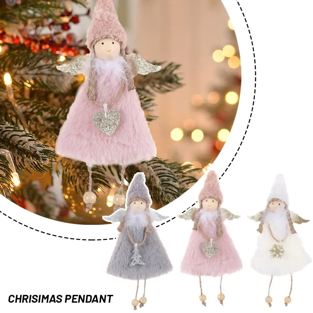 2024 Christmas Girl Doll Cute Angel Ornament Doll Xmas Gift Toy Hanging Merry Tree Decor Kid Christmas Pendant Home L4C8