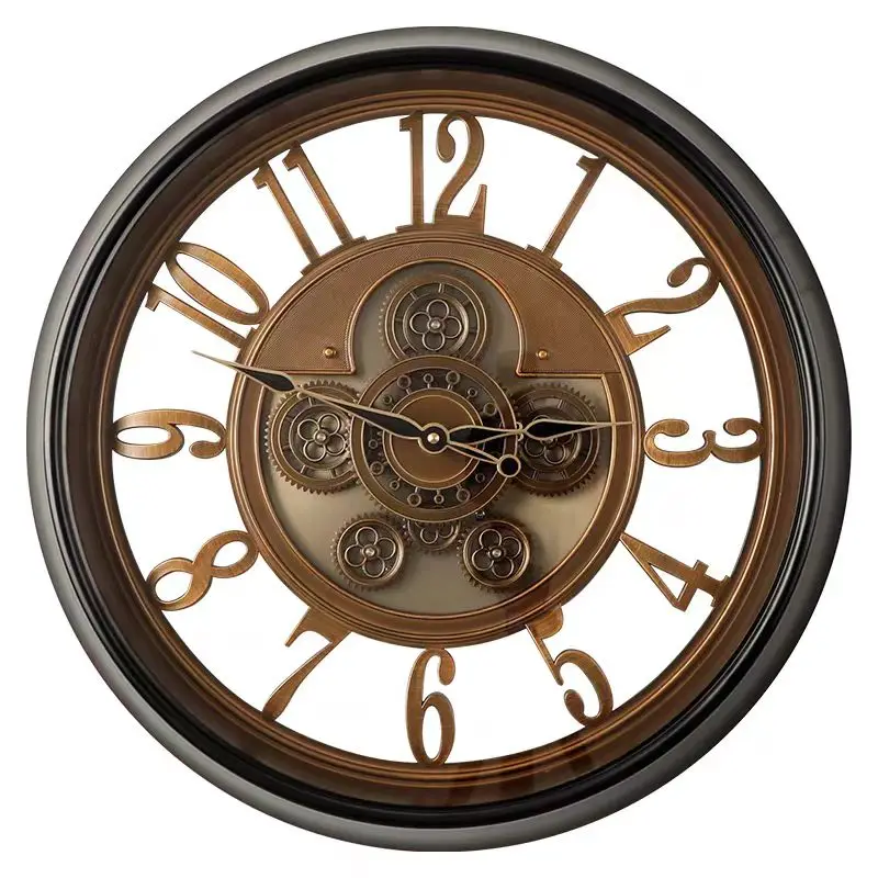 Retro Gear Living Room Art Deco Designer  Wall Clock
