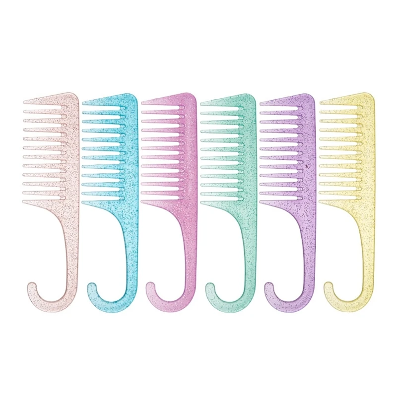 Professional Hair Detangler Wide Teeth Shower Comb for Maneuvering Styling Combs