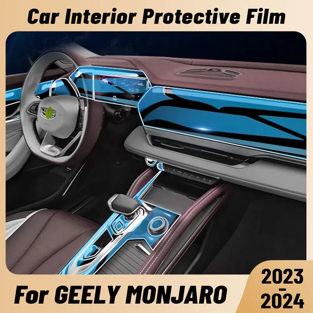 

Anti-scratch Car Interior Center Console Media Dashboard Navigation TPU Protector Film For GEELY MONJARO 2023 2024 Sticker