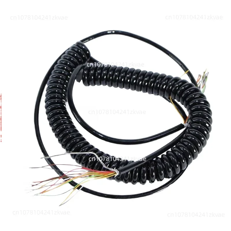 6/7/12/14/15/16/18/19/21/26 Cores Spring Spiral Cable for CNC Electronic Handwheel Spring Wire Cable Manual Pulse Generator