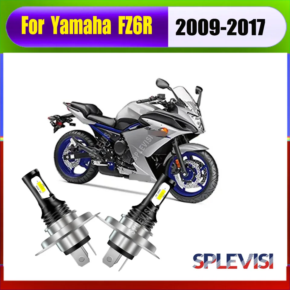

H4 HB2 LED Whtie Headlights- compatible fitment size For Yamaha FZ6R 2009 2010 2011 2012 2013 2014 2015 2016 2017