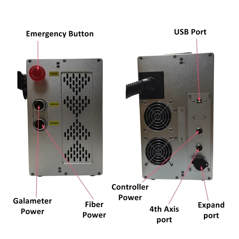 50W Metal Fiber Laser Marking Machine 30W Engraver with Ring Rotary Axis Raycus Jewelry Steel Cutting Marker SG7110 300x300mm