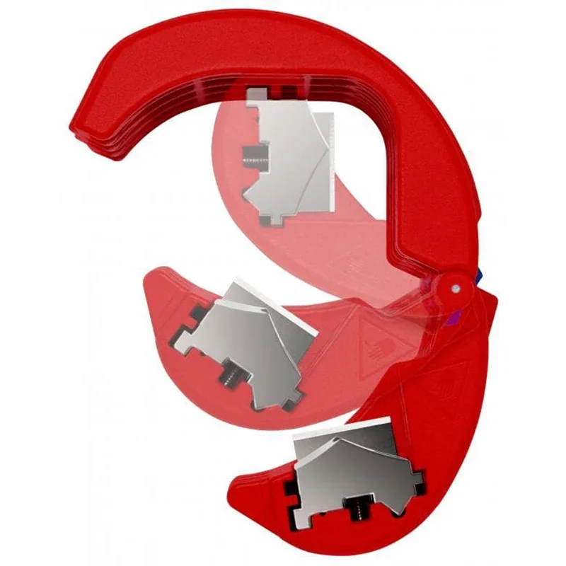 KNIPEX 90 22 10 BK Резак для пластиковых труб и уплотнительных втулок BiX 20–50 мм, труборез, сделано в Германии