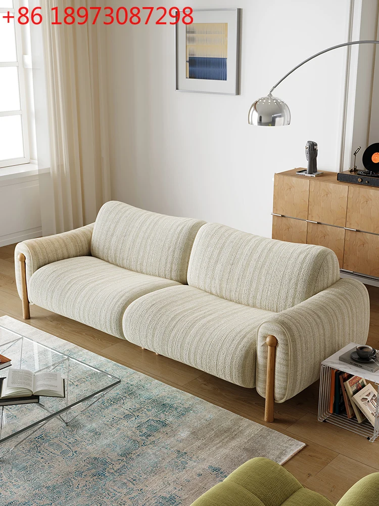 

Chenier, диван для маленькой квартиры, бревенчатая комната, французский средневековый прямой ряд, съемный и моющийся тканевый диван из массива дерева с высокими ножками