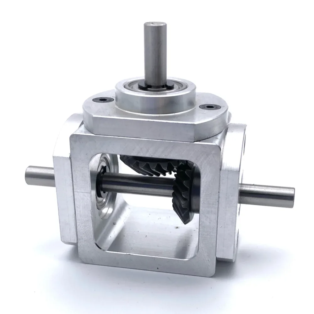 1:1 Commutator Right Angle 1M 20T 6MM Transmission Gearbox Spiral Bevel Gear Reduction Gearbox