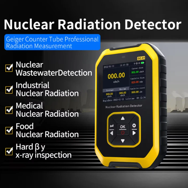 Portable GC-01 Professional Geiger counter nuclear radiation dosimeter Marble detector Radioactivity tester electromotive force