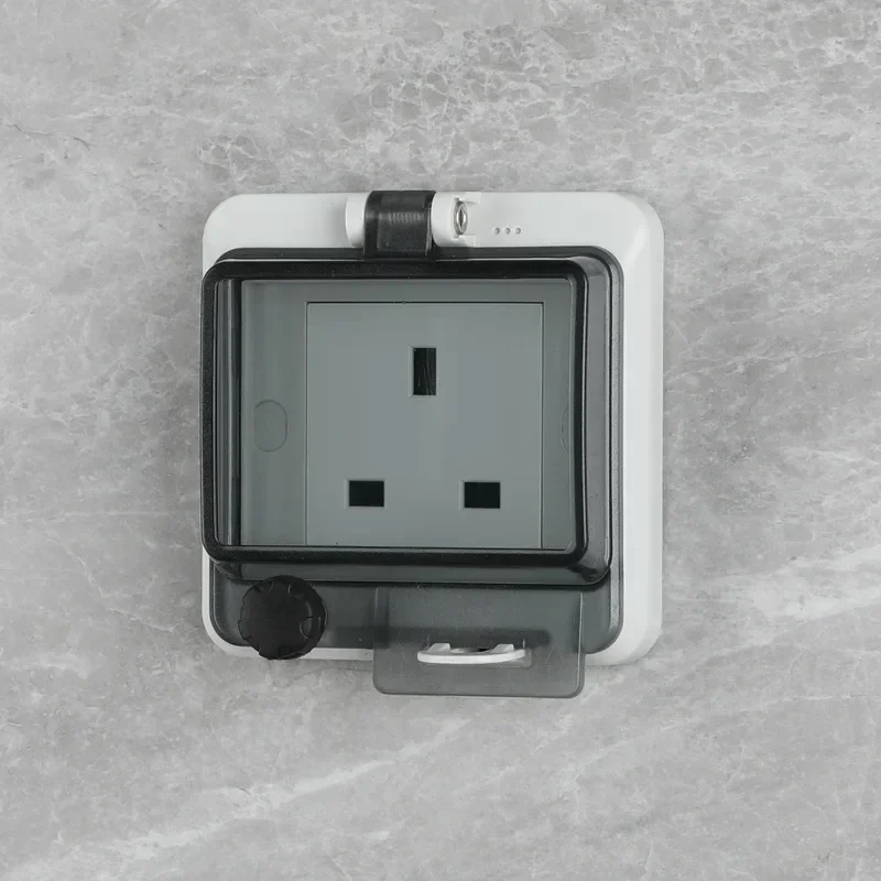 New 86 Type Concealed Wall Socket US Bathroom Socket Industrial Box Mechanical Equipment Waterproof Socket EU UK Indoor and Outd