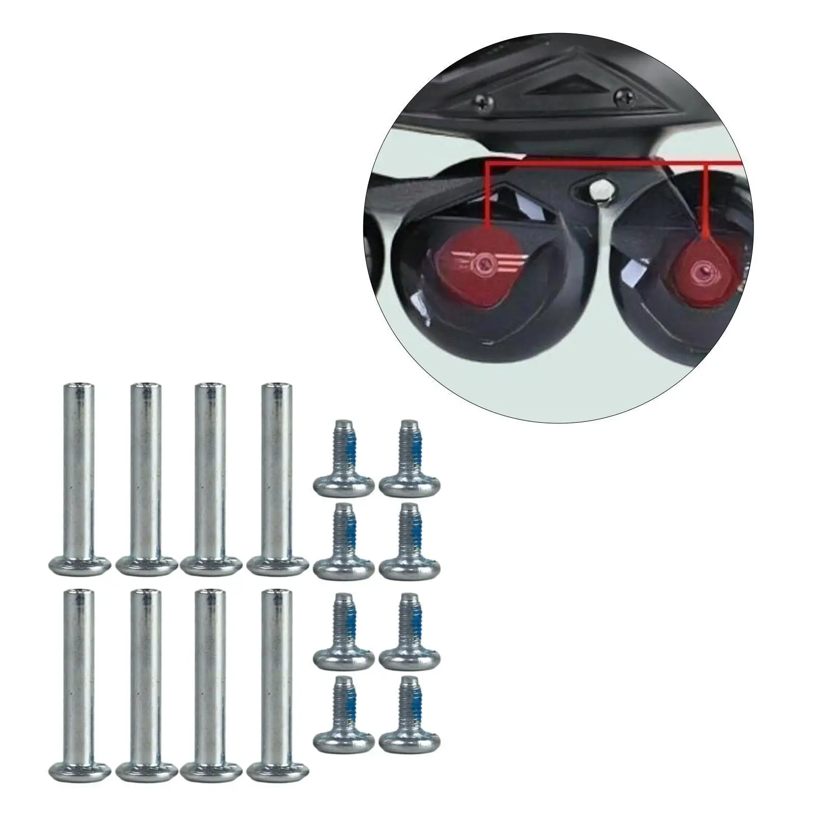 Heavy Duty Metal Skate Wheel Screw Inline Hardware Set Universal Fit for Wheels Trucks Bearings Maintenance