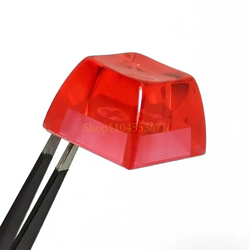 ผู้ขายที่ดีที่สุด 4PCS Resin Keycap DIY คีย์บอร์ด RGB โปร่งแสงสีแดง SA Keycaps