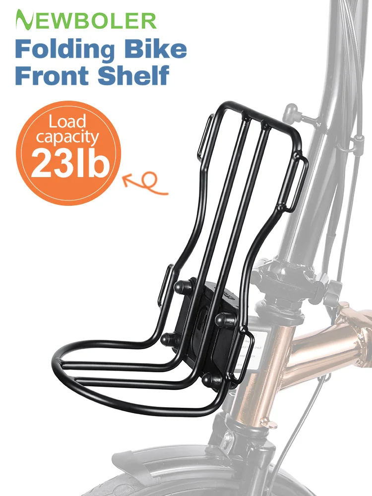 AliExpress NEWBOLER Metal Front Rack for Brompton Bike Bag Front Lightweight Shelf Luggage Rack Bicycle Accessories