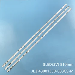 Kit 3 uds 8LED tira de LED para iluminación trasera para DEXP F43D7000 F43D7000K JL.D 43081330 -083CS-M LC430DUY-SH A1 T43D16SF-01B SAMPO EM-43AT17D