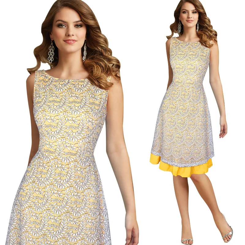 2026 SUMMER NEW ARRIVAL WOMEN'S FASHION ELEGANT LADY MIDI DRESS, HEAVY‑WORK MESH EMBROIDERY LACE SPLICING BODYCON DRESS