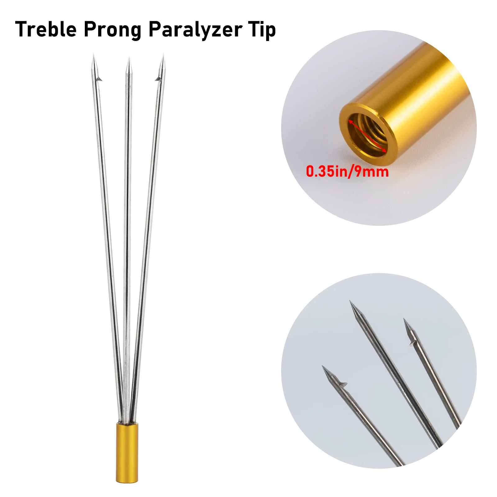 Fish Spear Fork Diving Ice Breaker Drill Tackle Stainless Steel Single Barb Tip 3 Prong Lionfish Tip Paralyzer Tip