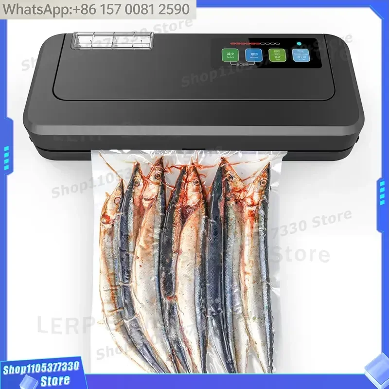 75kpa Vacuum Sealer for Liquid/Dry Food with Built-in Cutter 110V 220V Vacuum Sealing Machine for Keep Food Fresh