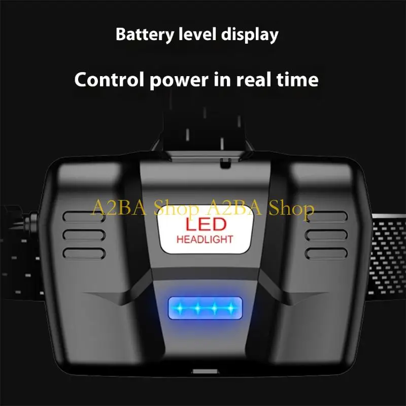 A2BA Long Ranges Zoom Front lamp 800LM Rechargeable Battery 3 Lighting Patterns‌ Waterproof Design for Camping Safety