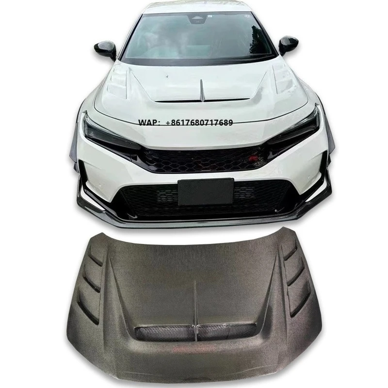 Body Kit for Civic Upgraded Type R FL5 Carbon Fiber Hood Front Bumper