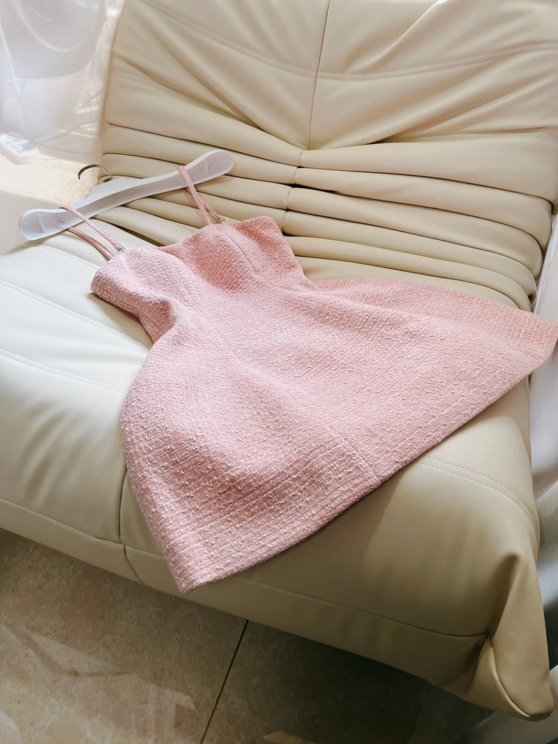 

Розовое бальное платье Ele на бретельках Dr Юбка из полистреного волокна с высокими отходами без наклонной пружины Дизайн от кутюр Sensation