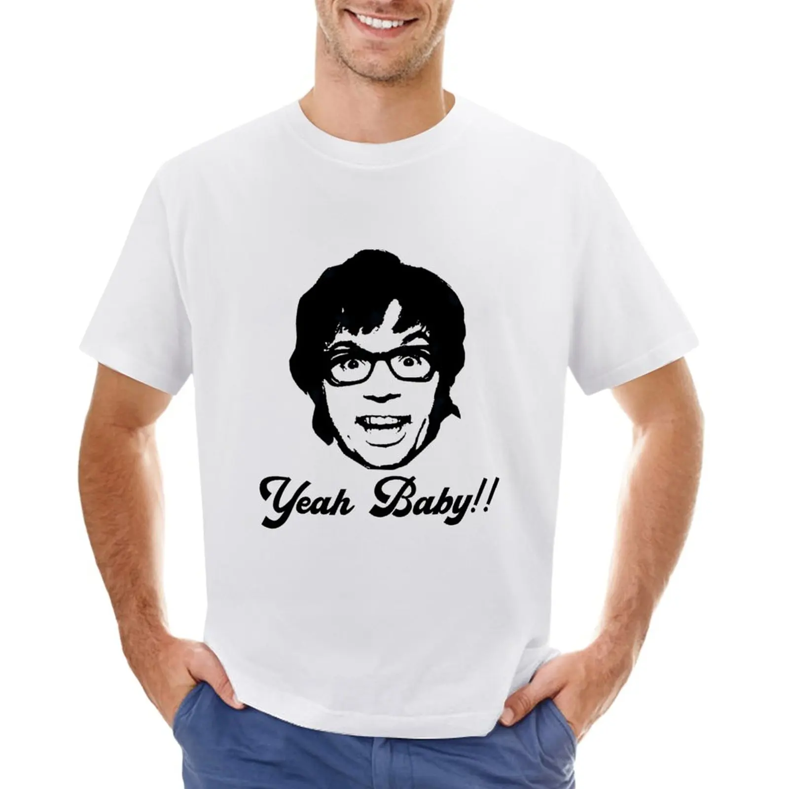 

Austin Powers Yeah Baby - InternationalMan of Mystery T-Shirt korean fashion Blouse Men's clothing