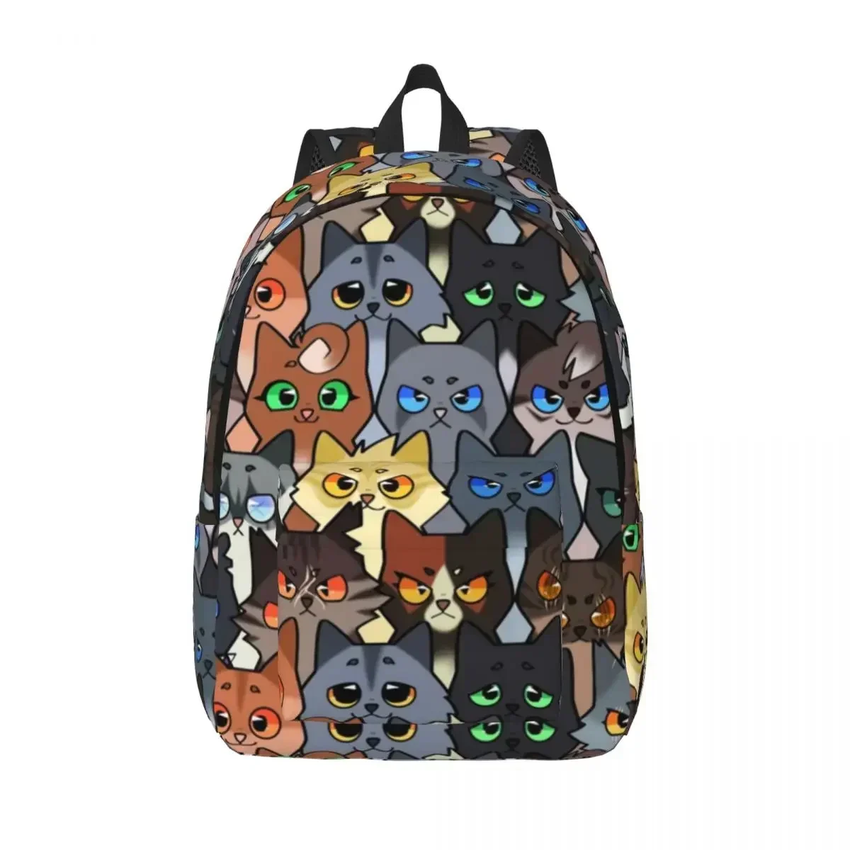 حقيبة كتب مدرسية للرجال والنساء من Warrior Kits Cat، حقيبة نهارية لطيفة للمشي لمسافات طويلة في الكلية المتوسطة والثانوية #1