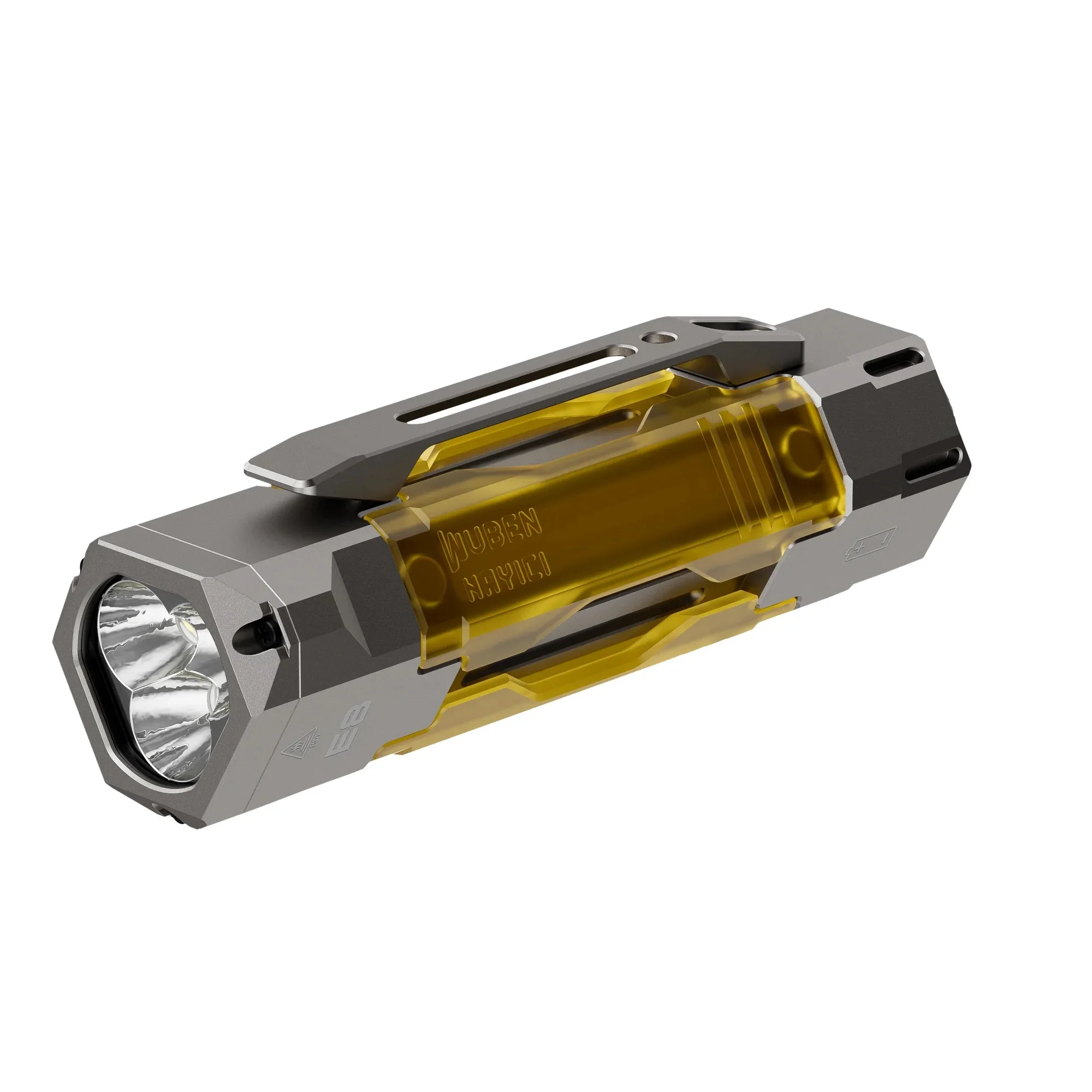 Wuben E8 Titanium Edition 2pcs SST36F LEDs Brightness Flashlight 2w 365nm UV Magnetic Modular Torch Lamp with 14500 Battery
