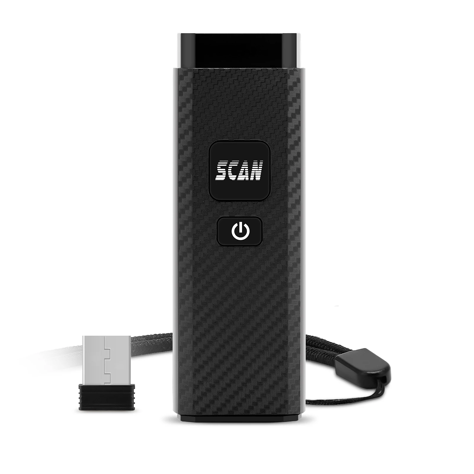 

​ Портативный QR-сканер штрих-кода, 3-в-1 (2,4G/USB/BT), длинный аккумулятор емкостью 1200 мАч, ремешок на запястье, карманный размер для iOS Android Windows ​
