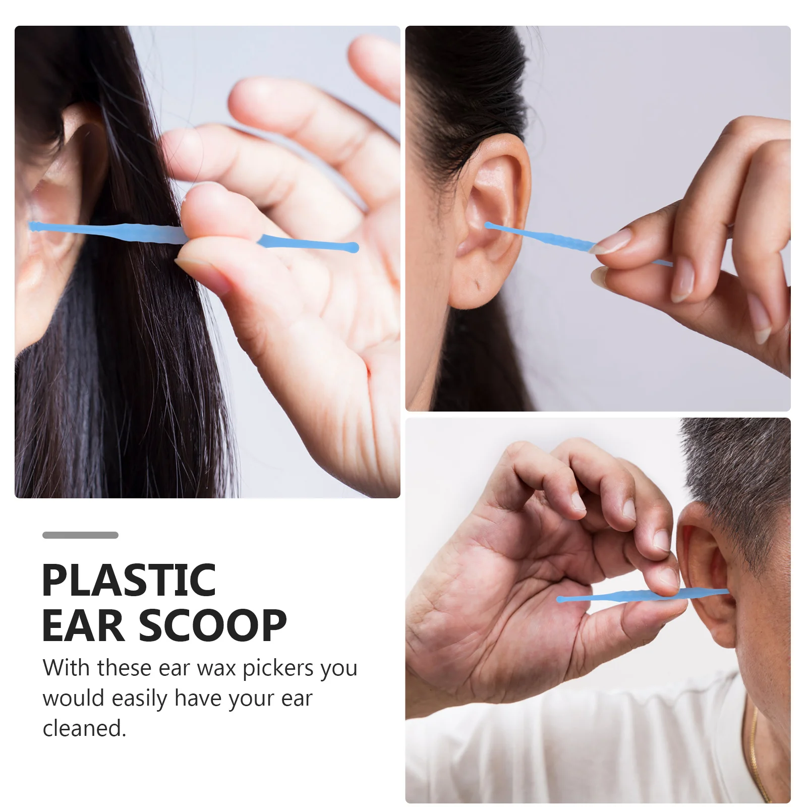 30 قطعة من منتقي شمع الأذن من البلاستيك الفاخر للاستعمال مرة واحدة، ملعقة منظف الأذن المحمولة لصالونات التجميل المنزلية للرجال والنساء من البلاستيك