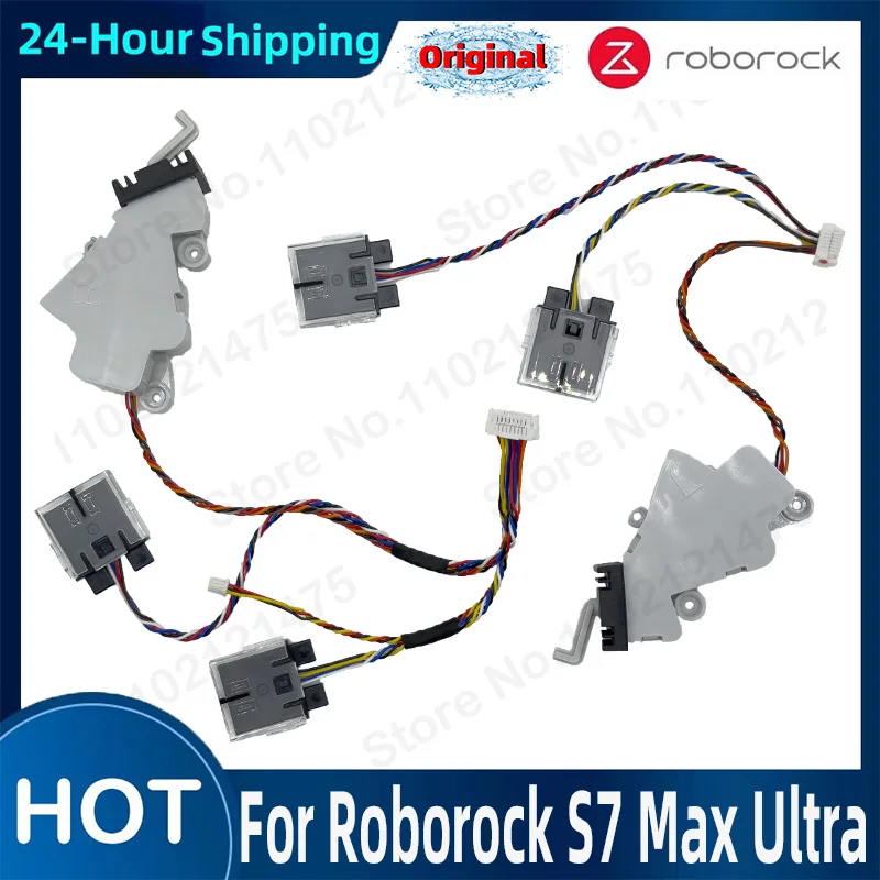 

Original Topaz SC Left Right Cliff Front Impact Bumper Assembly Kits For Roborock S7 Max Ultra Vacuum Cleaner Cliff Sensor Parts