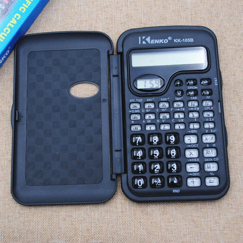 1pcs Portable Multifunctional Pocket Handheld Scientific Calculator with Clock Student School College for Mathematics Teaching