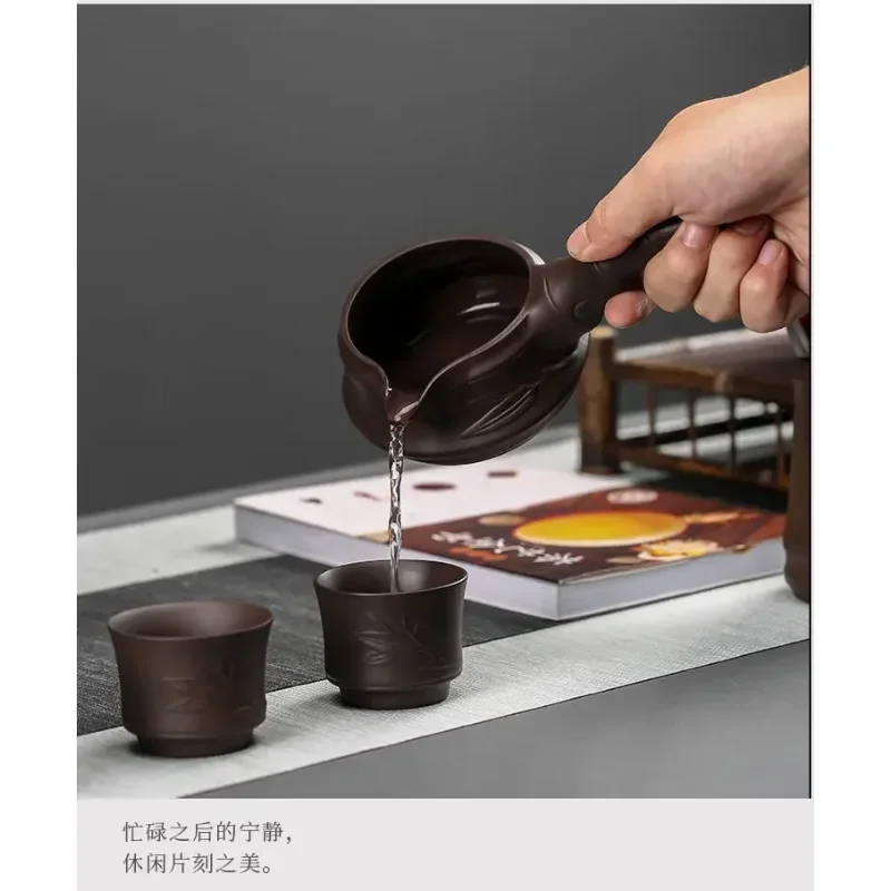 l  # Purple Sand Lazy Man Semiautomatic Kung Fu Tea Set  Ceremony  Making Tool