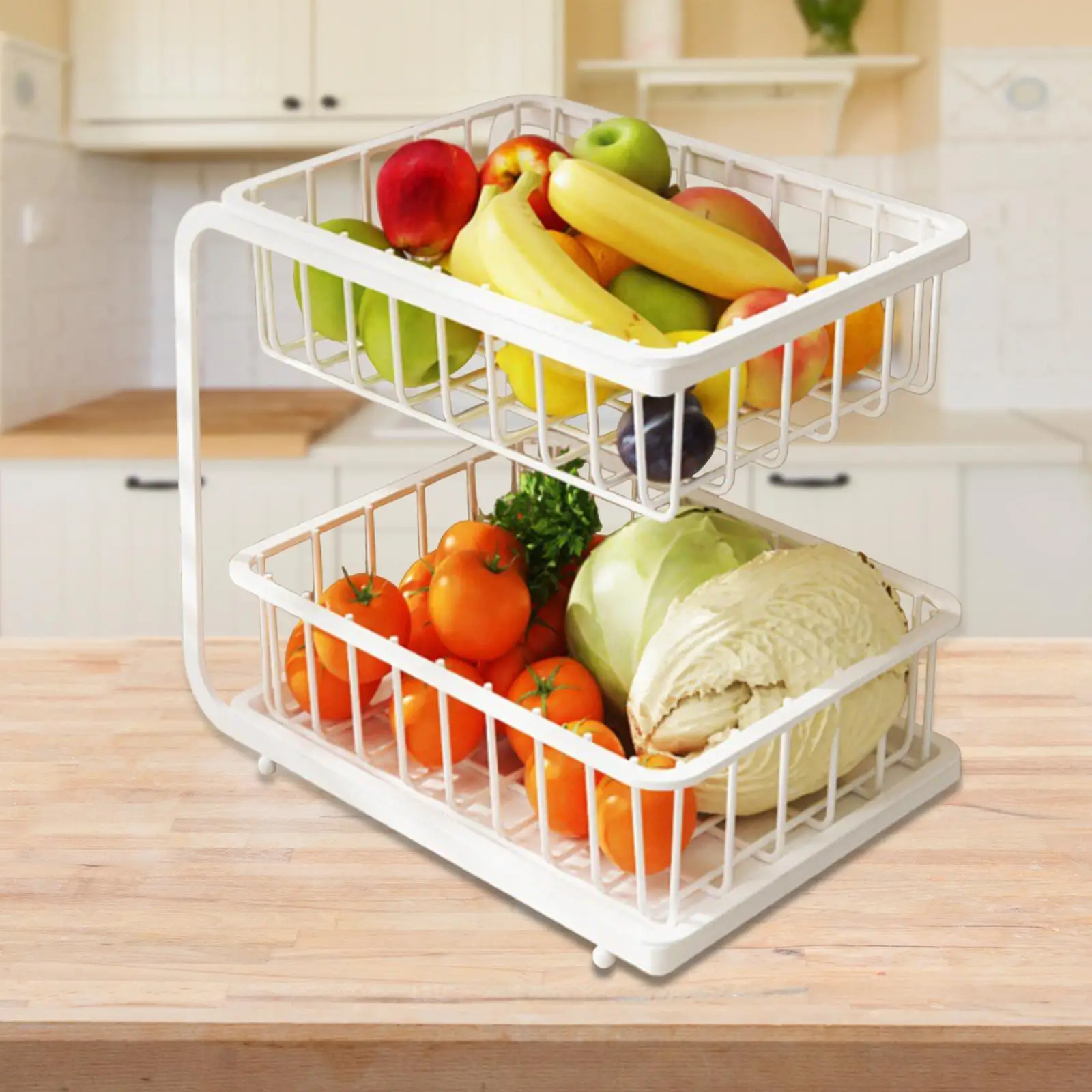 

Fruit Vegetable Basket Fruit Basket Storage Bin Multifunctional Bathroom Metal Wire Storage Basket Kitchen Storage Basket