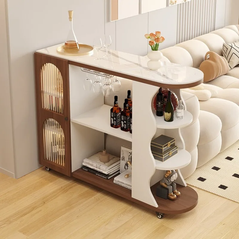 movable portable wine cabinet multifunctional aesthetic display corner bar cabinet space saving casier à vin bois home furniture