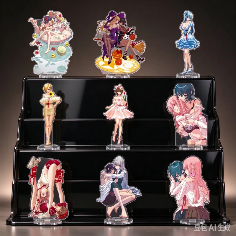 Because My Girlfriend Isn't Here Today Anime Peripherals Acrylic Standee Clear Vivid Print With Base Tabletop Keychain