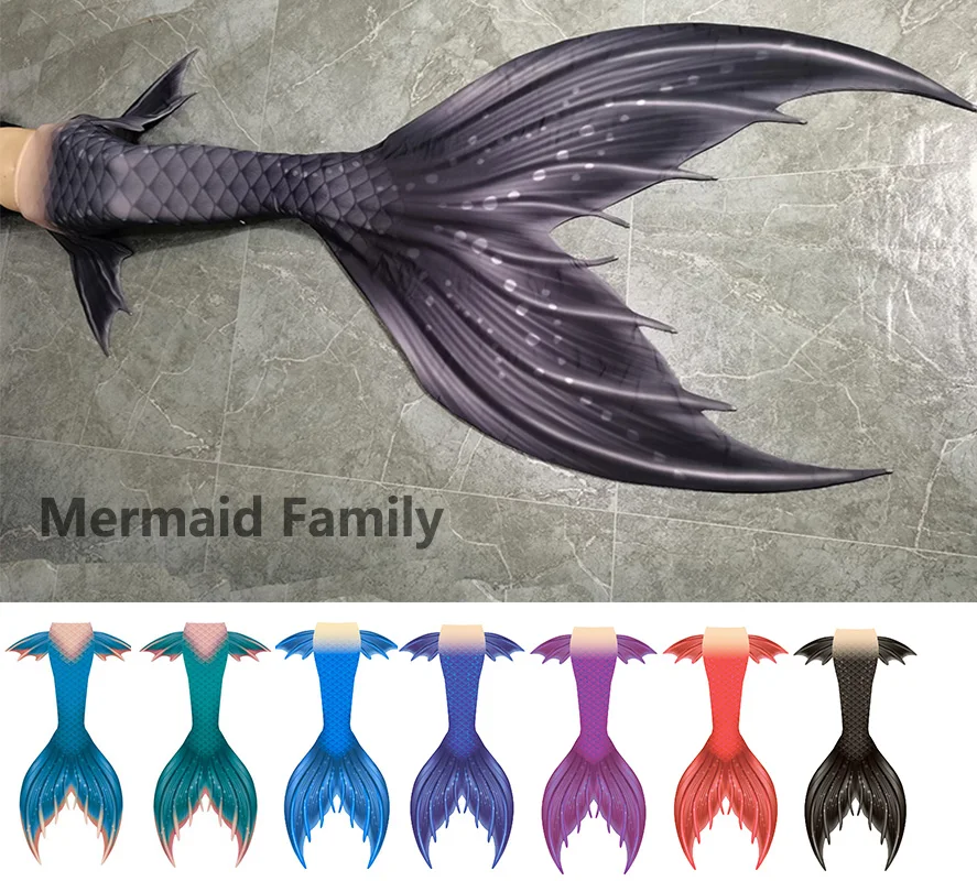 

Professional Mermaid Tail Custom Large Size Fish Skin Praise Suit PADI SSI Mermaid Class With Fins Monofin Can Fit Mahina Fin