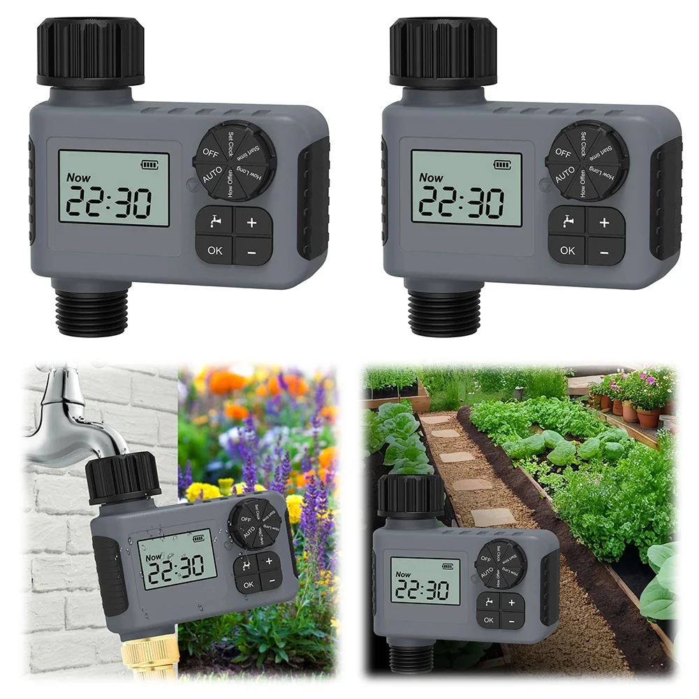 

Automatic Irrigation Watering Timer Waterproof Automatic Timed Irrigation Controller Battery Powered Greenhouse Supplies