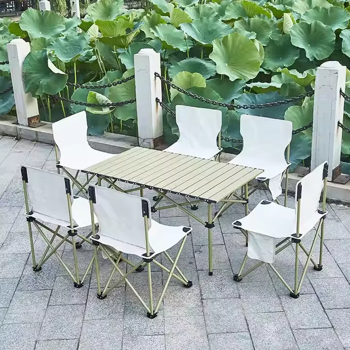 مصنع توريد المحمولة البيض لفة التخييم السفر نزهة الشواء مكتب أثاث خارجي الكربون الصلب طاولة قابلة للطي