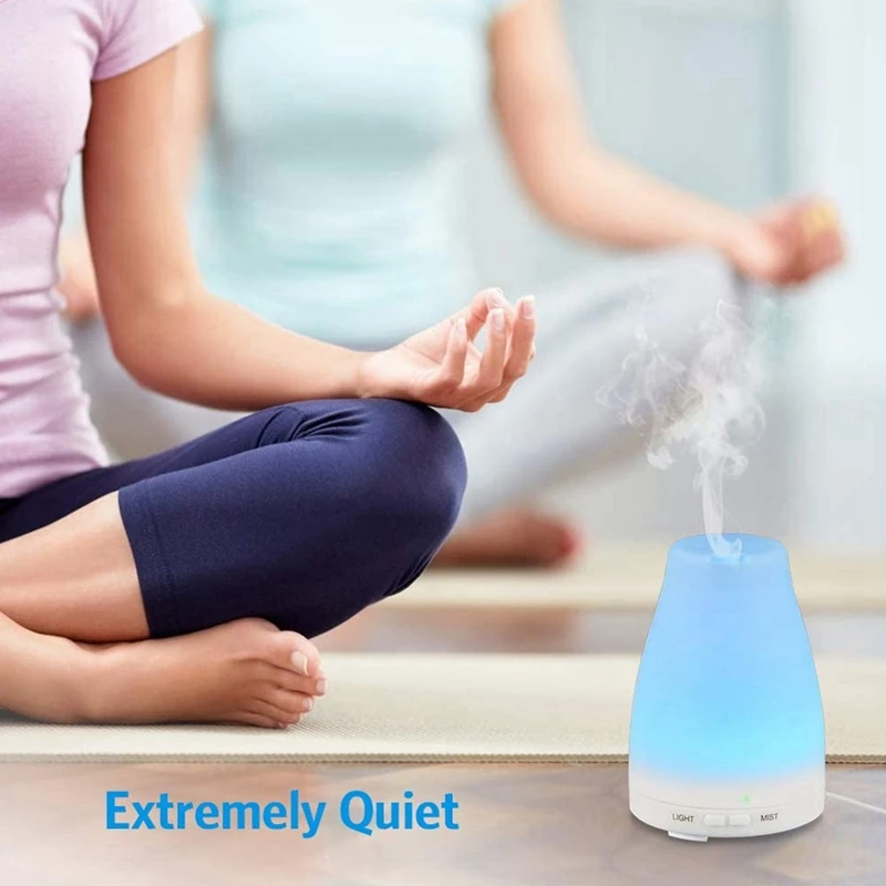 100Ml dyfuzor olejków eterycznych, chłodne nawilżacze mgły z 7 zmiennymi kolorowymi lampkami LED, regulowany tryb mgły