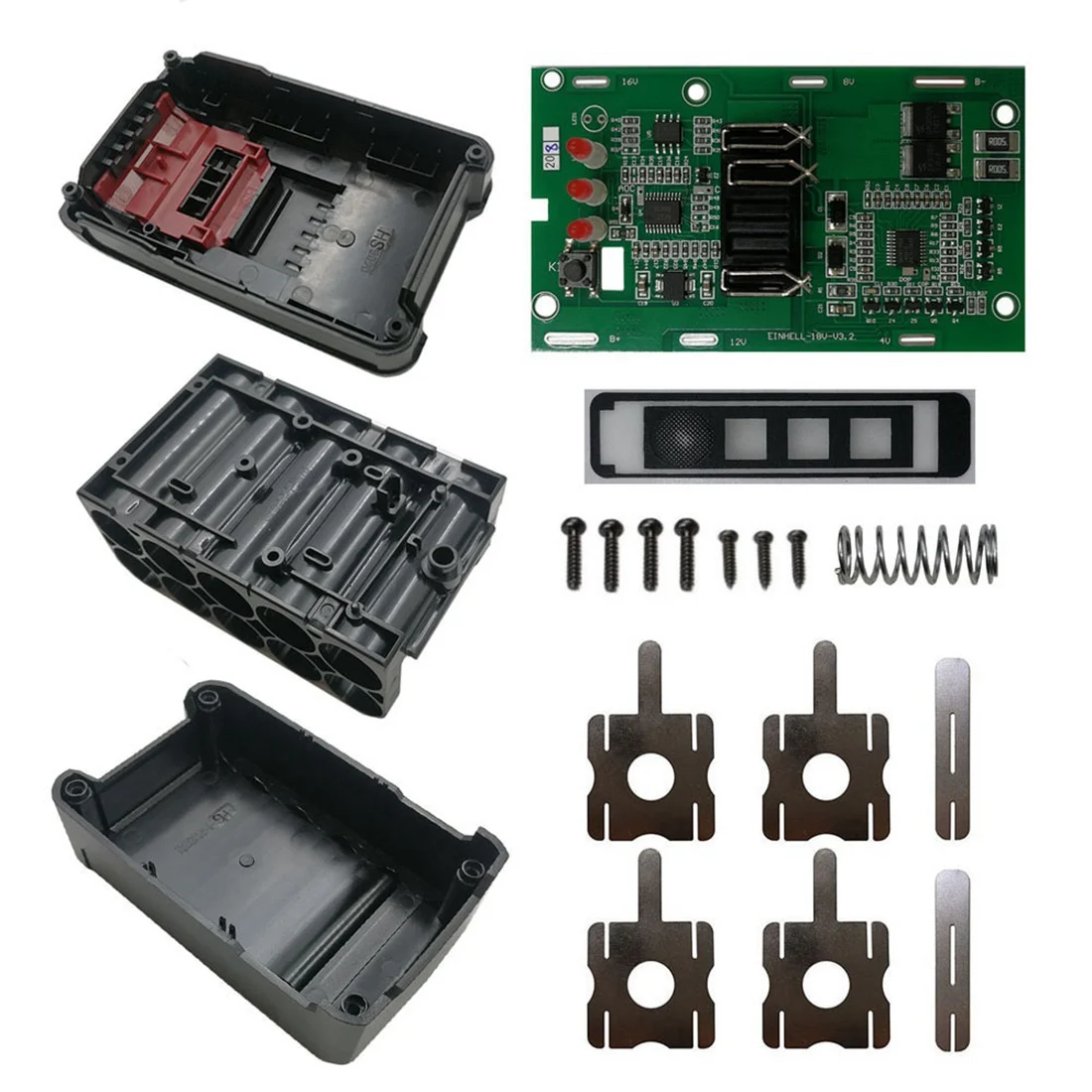 4511396 Li-Ion Battery Plastic Case Charging Protection Circuit Board PCB Box for EINHELL POWER X-CHANGE 18V 20V Lithium