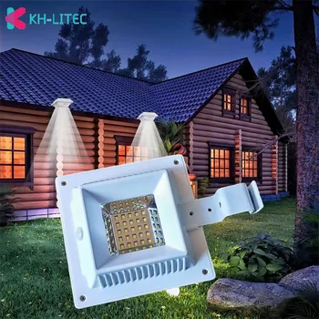 モーションセンサー付きソーラーLEDランプ,屋外照明,庭,通り,または庭の装飾に最適,25個。