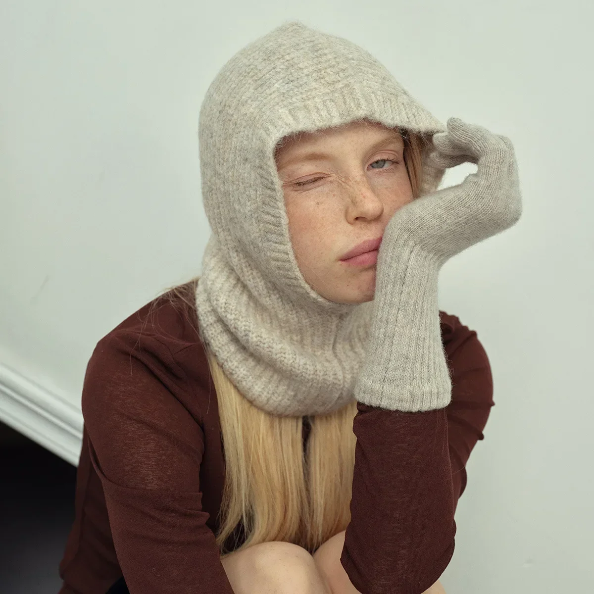 Luxury Cashmere & Alpaca Balaclava - Women's Winter Face Mask & Beanie for Extreme Cold