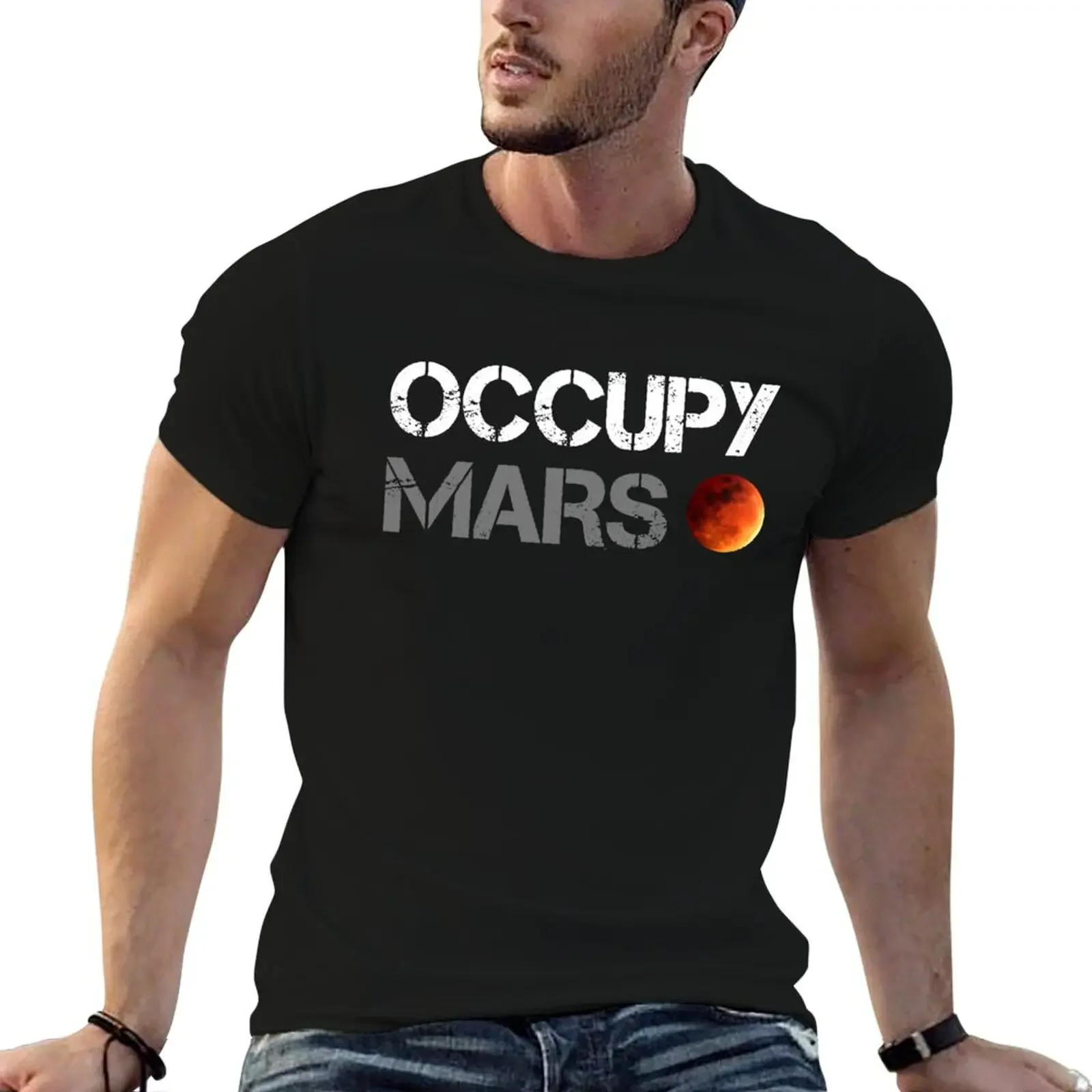 Occupy Mars Elon Musk T-Shirt Louboutins quick-drying Men's t-shirt