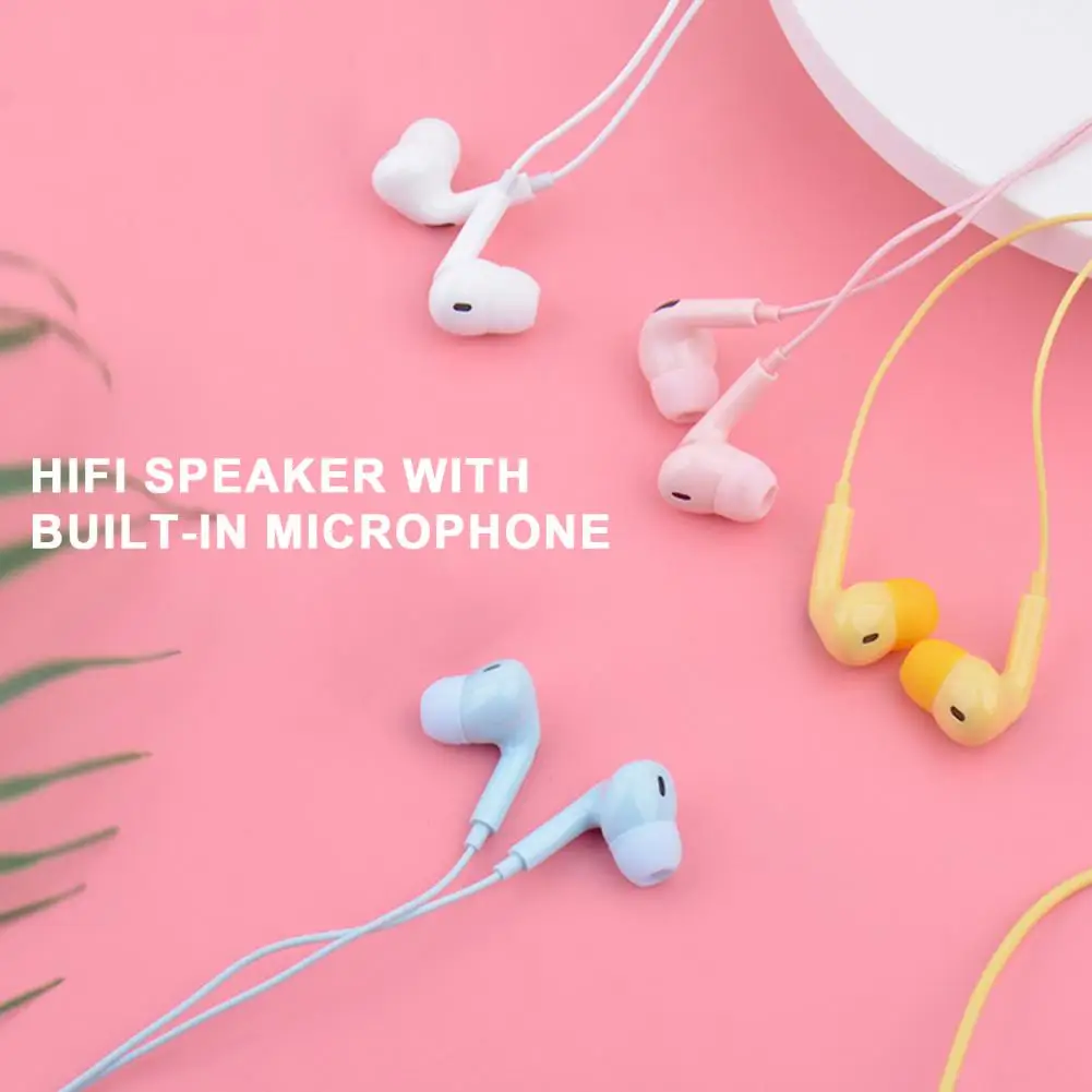 Проводная гарнитура с объемным звуком, Hi-Fi наушники-вкладыши, цветные наушники-вкладыши, для компьютеров