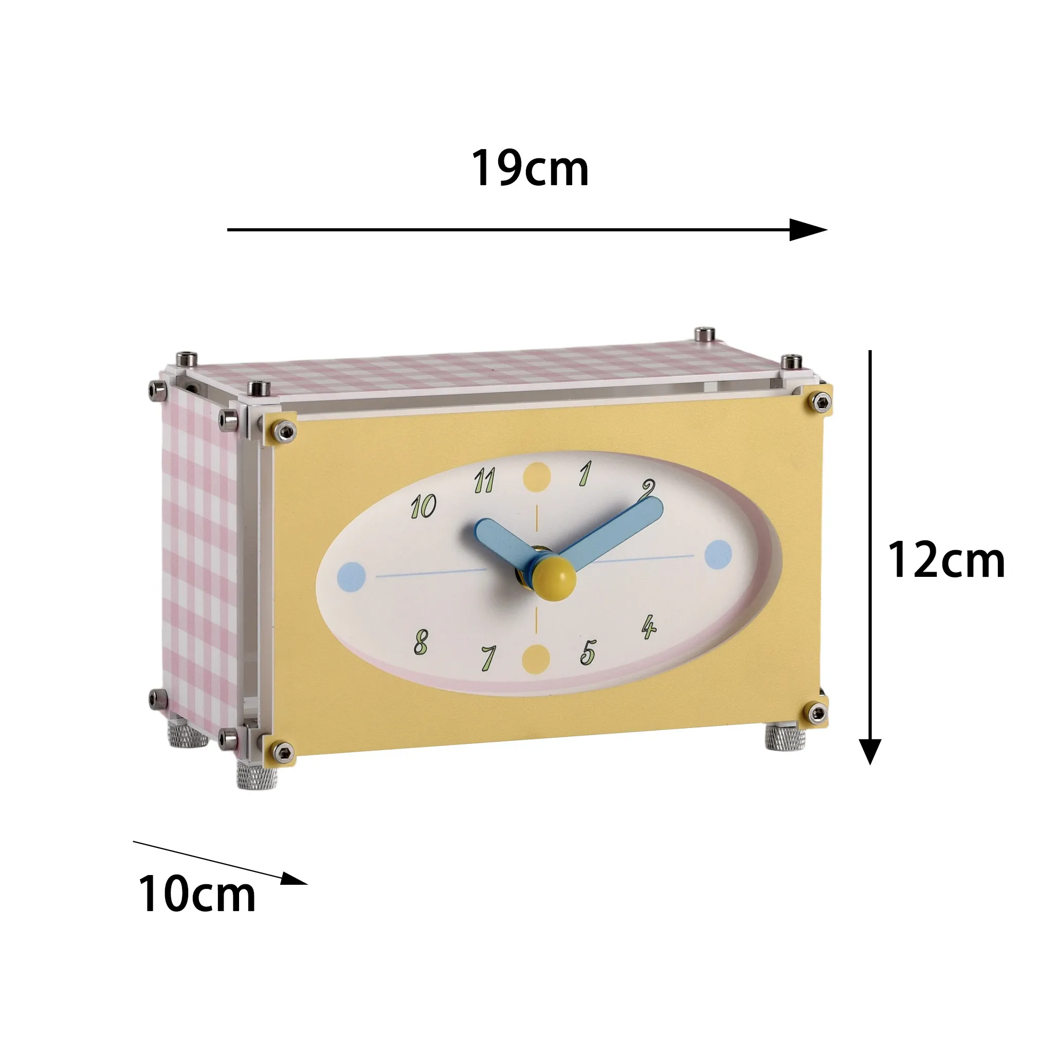 Cute time creative ornament small table clock bedside silent desktop hour clock
