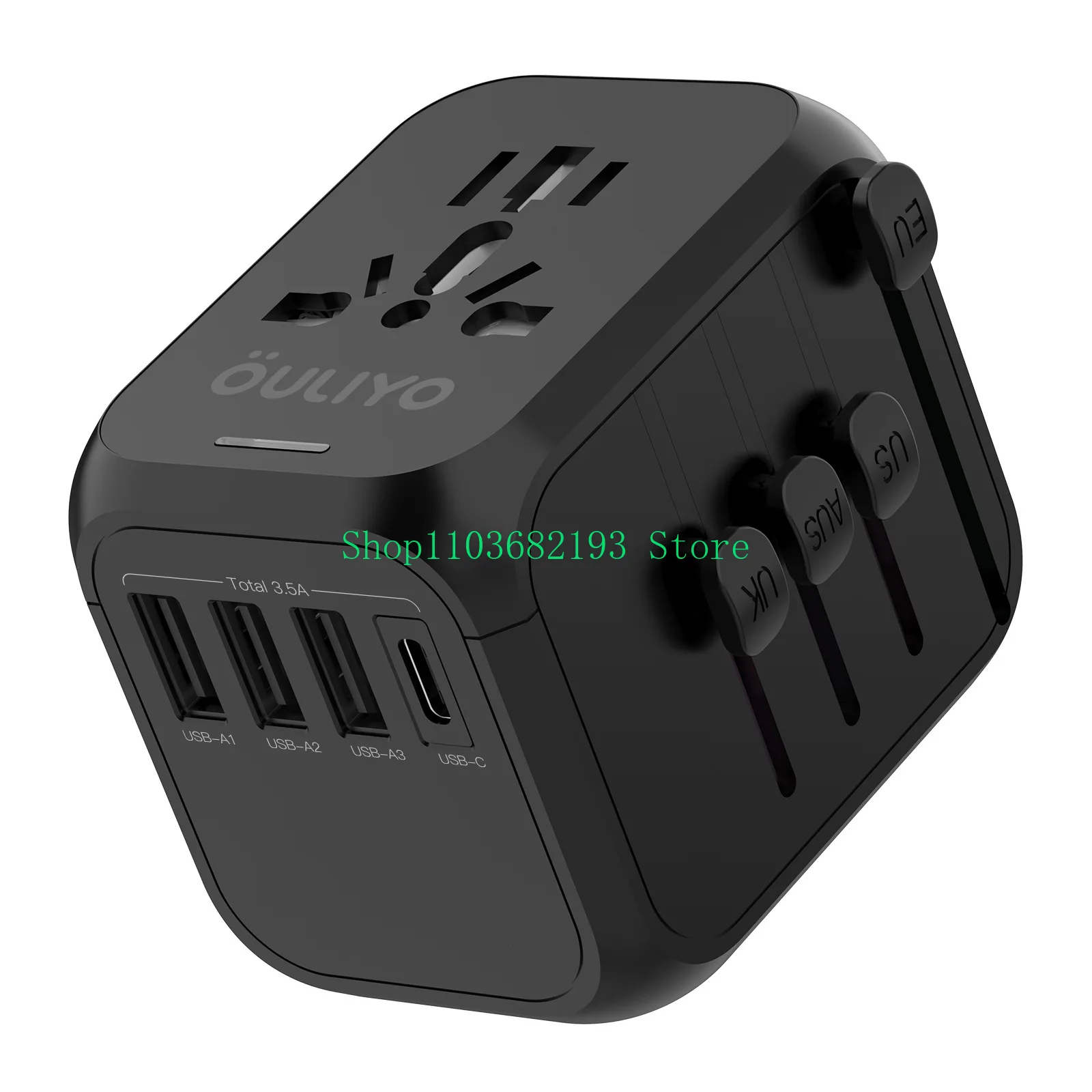 International Travel Conversion Socket 5A Fast Charging Multi-Country Adapter