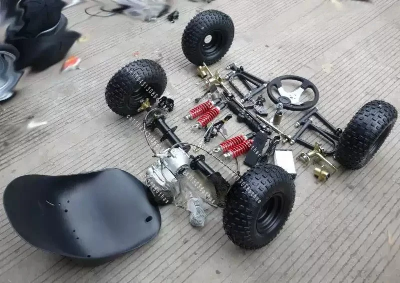 Front Suspension Steering Differential Shaft Drive Motor Rear Axle DIY Modification Electric Quad Wheeler Go-Kart Accessories