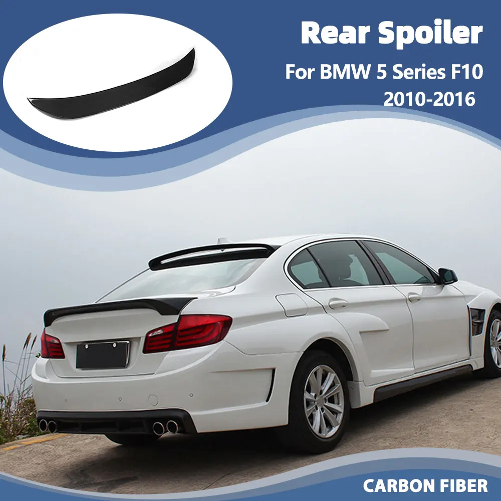 

Car Rear Spoiler Wing For BMW 5 Series F10 2010-2016 Carbon Fiber Racing Rear Trunk Boot Lid Spoiler Wing Lip