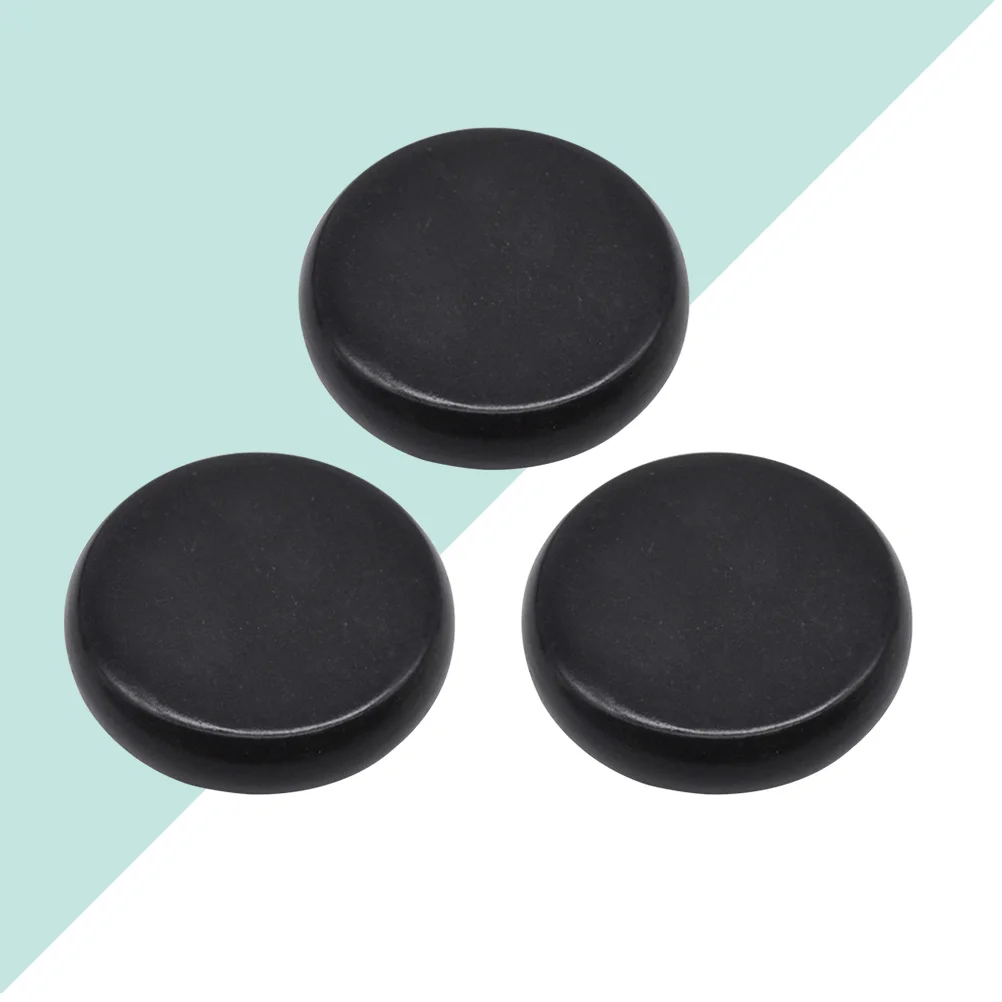 6 Pcs Skin Care Massage Stones Energy for Spa Flat Black Absorbent