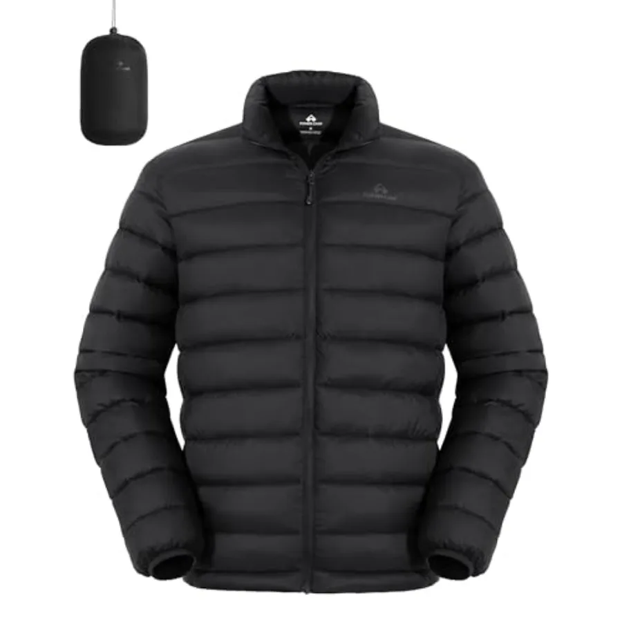 

Pioneer Camp Mens Lightweight Packable Puffer Jacket Winter Insulated Puffy Coat Water Repellent Warm Quilted Jackets Travel