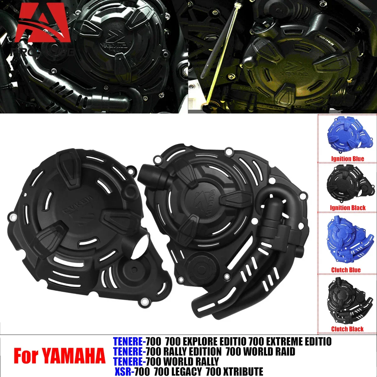 

For Yamaha TENERE 700/ MT-07/TRACER 7/XSR 700/ FZ07/ 2014-2024 reliable Durable Motorcycle Clutch Cover Ignition Protector Guard